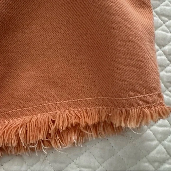 Pilcro Pleated Micro Denim Skirt in Orange Size 12 NWT - Picture 10 of 12